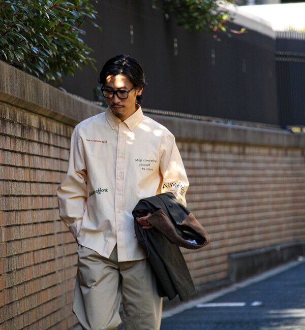 GLOSTER「【気分を上げるフレーズ】ポジティブメッセージシャツ パート2」|シャツ・ブラウス|