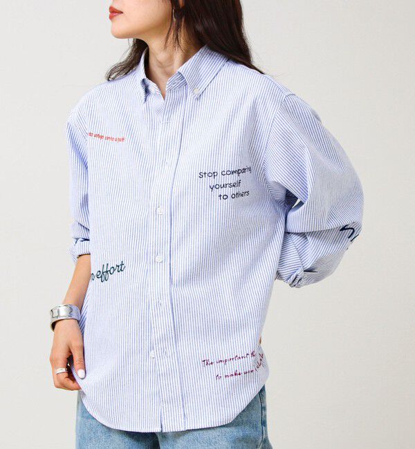 GLOSTER「【気分を上げるフレーズ】ポジティブメッセージシャツ パート2」|シャツ・ブラウス|