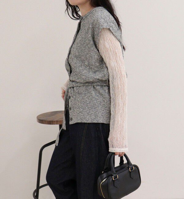 fredy emue「ベルト付きニットベスト」|ベスト・ジレ|