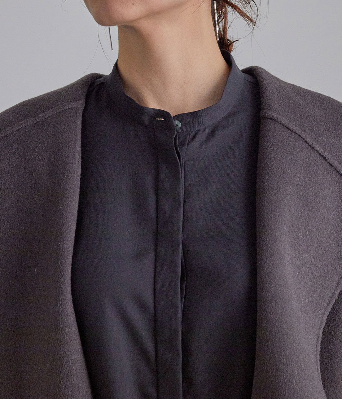 SALON adam et rope'「ウールカシミヤ無双仕立てフード付きミドル丈コート」|その他|