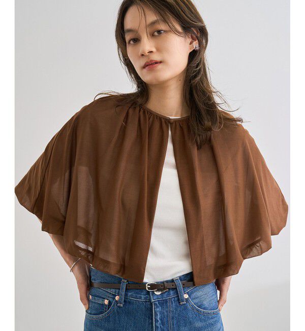 ROPE「ブライトネスヤーンボレロ」|カーディガン|ブラウン系(22)