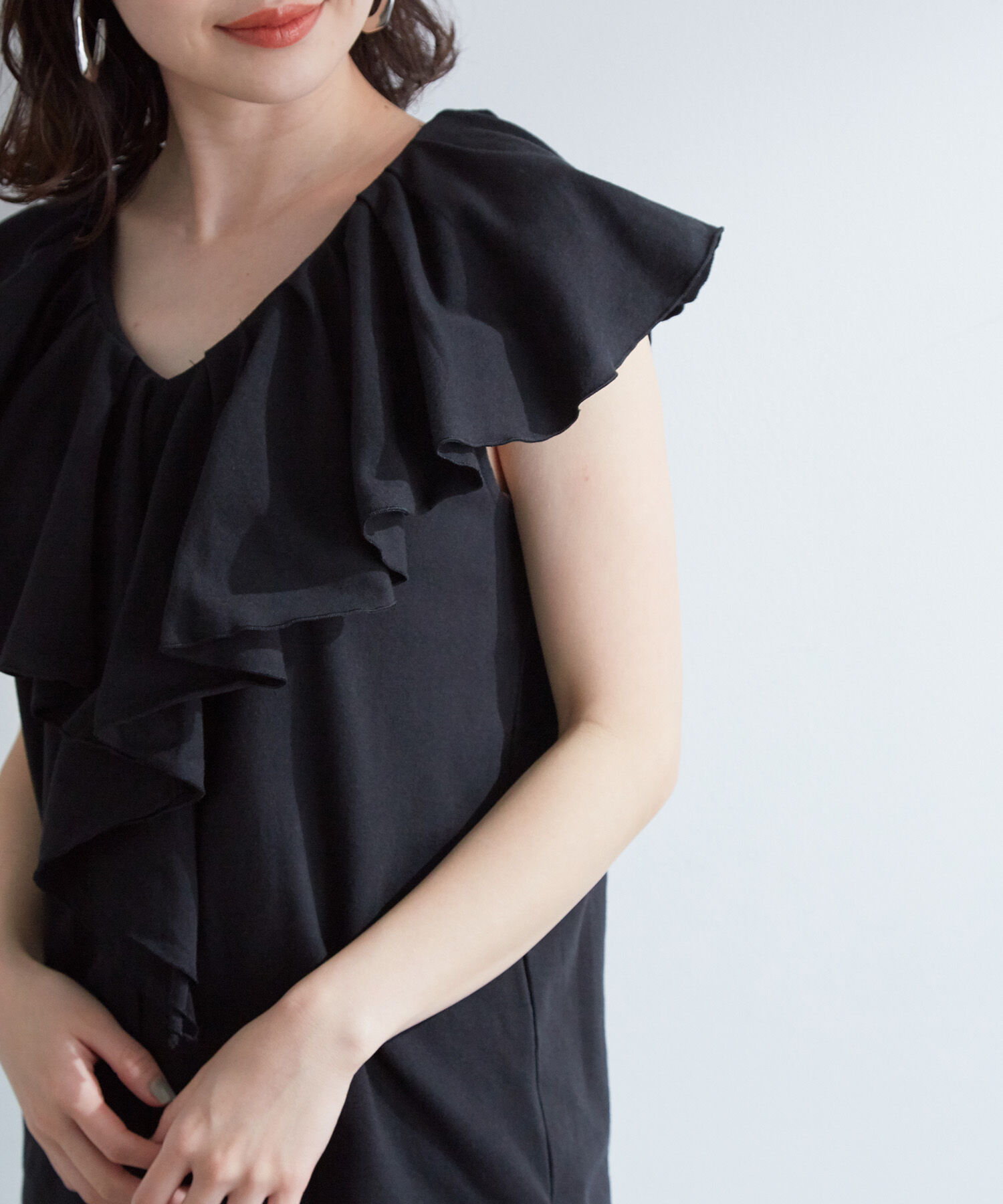 VIS「フリルカラーカットソートップス」|Tシャツ・カットソー|