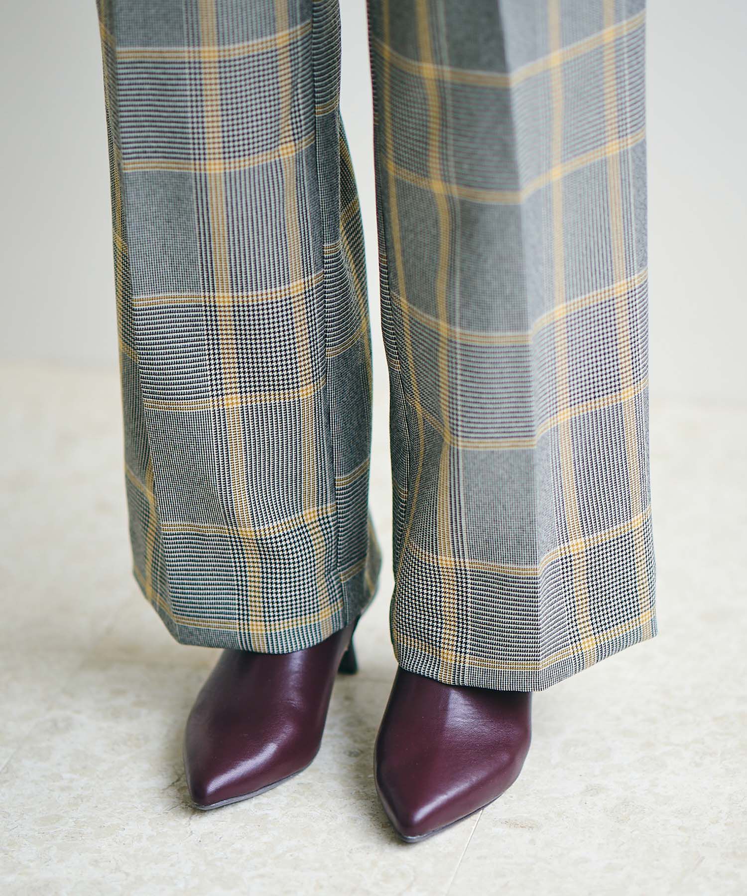 VIS「【Washable・EASY CARE】エコウールタッチワイドパンツ【sustainable】」|スラックス|