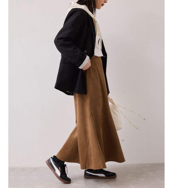 VIS「エスカルゴ切替スエードライクスカート」|スカート|