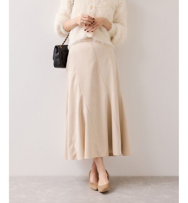 VIS「エスカルゴ切替スエードライクスカート」|スカート|