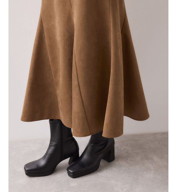 VIS「エスカルゴ切替スエードライクスカート」|スカート|