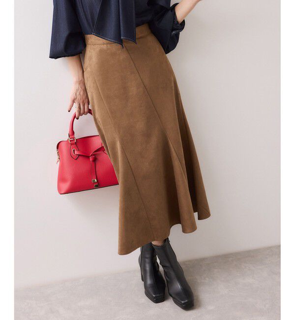 VIS「エスカルゴ切替スエードライクスカート」|スカート|