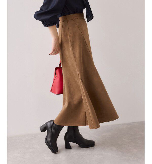 VIS「エスカルゴ切替スエードライクスカート」|スカート|