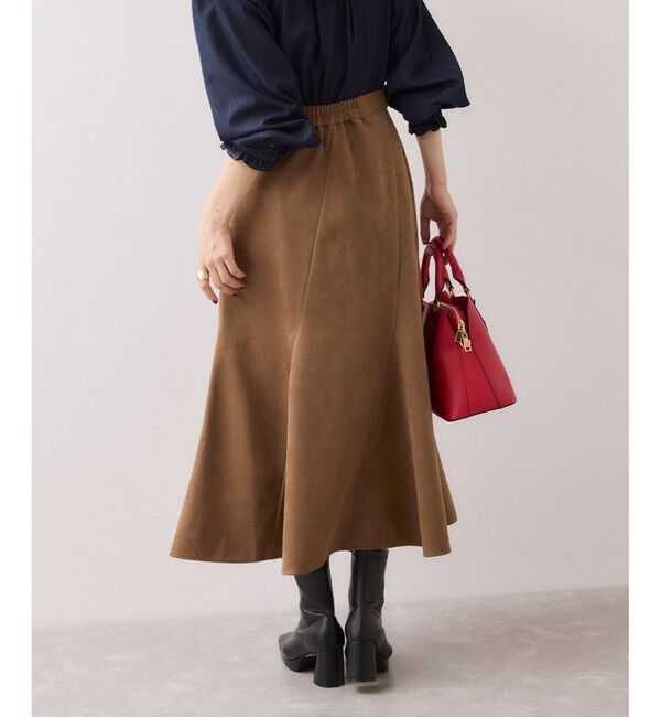 VIS「エスカルゴ切替スエードライクスカート」|スカート|