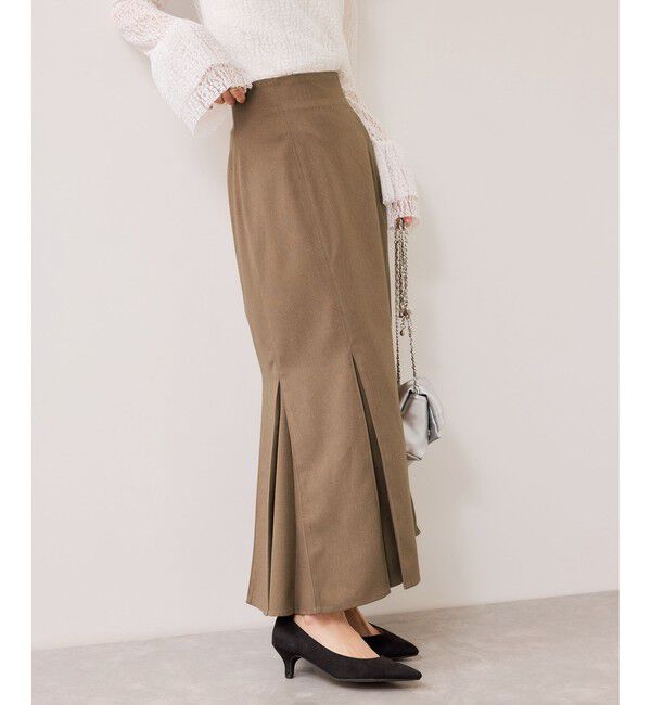 VIS「ボックスプリーツマーメイドスカート/イージーケア・防シワ」|スカート|