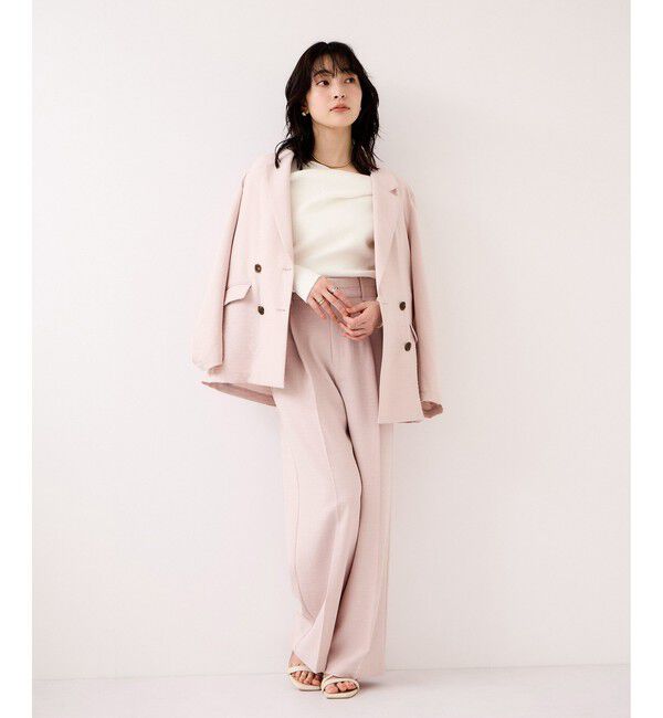 VIS「美easyリネンライクワイドパンツ/イージーケア・接触冷感・セットアップ対応」|チノ|