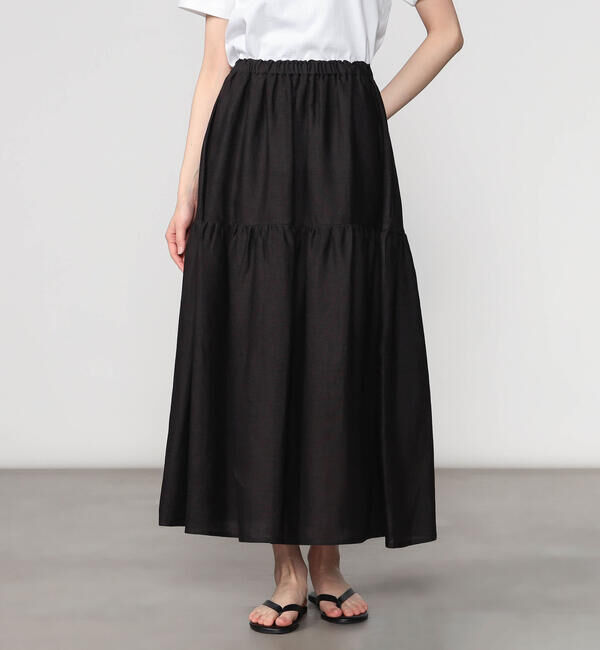 ONEIL OF DUBLIN「O'NEIL OF DUBLIN | ティアードスカート SOLID WOMEN」|スカート|BLACK