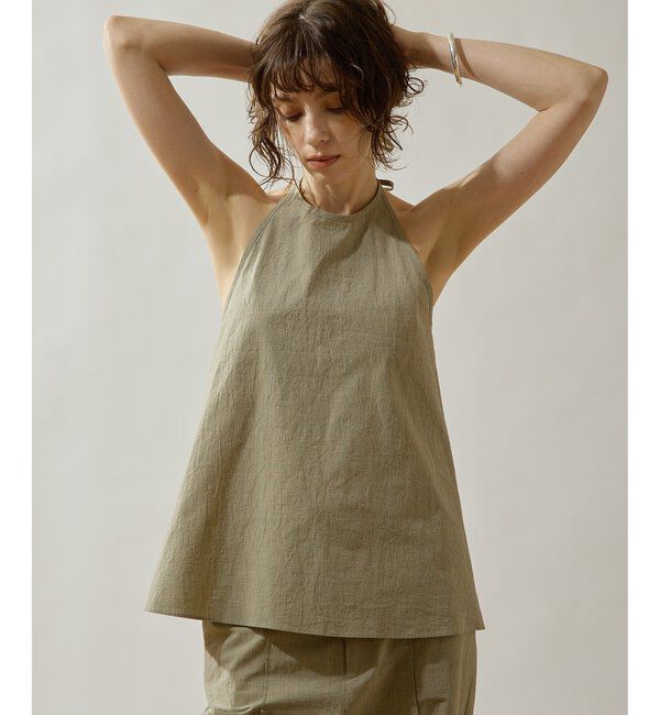 Drawing Numbers「【Drawing Numbers】オーガニックコットンホルターキャミソール」|シャツ・ブラウス|ベージュ