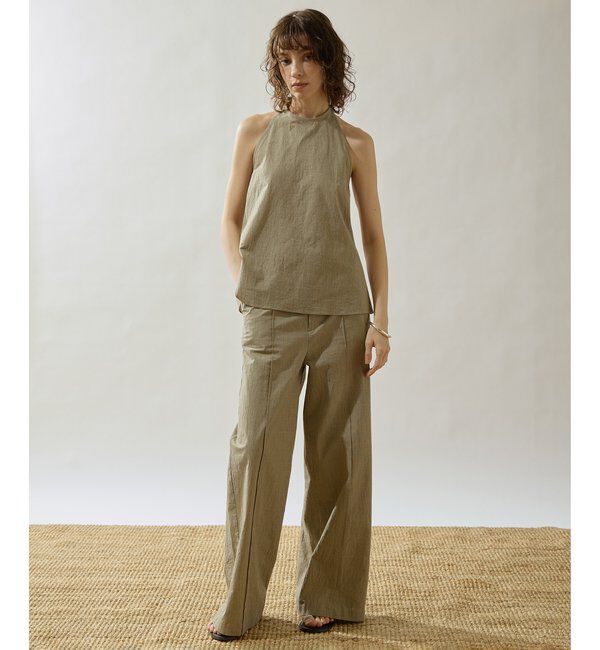 Drawing Numbers「【Drawing Numbers】オーガニックコットンホルターキャミソール」|シャツ・ブラウス|