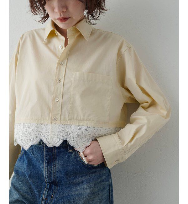  「レースコンビシャツ」|シャツ・ブラウス|