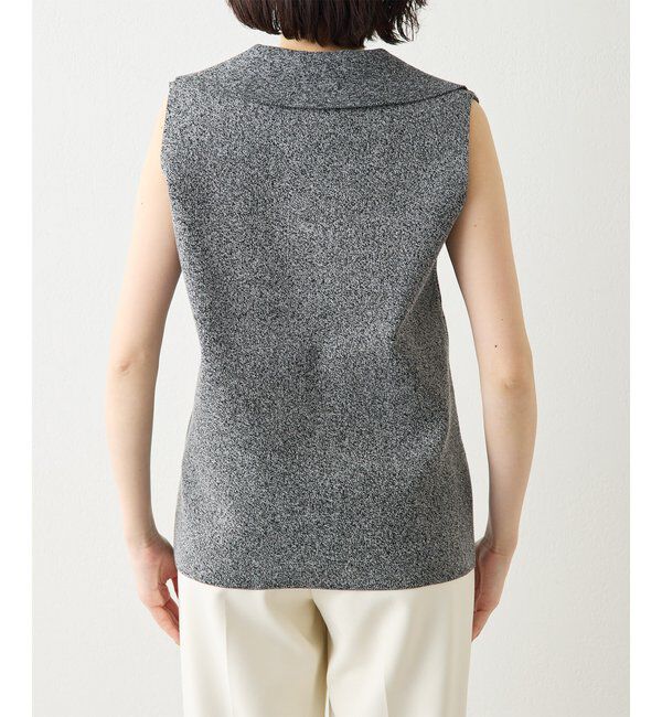 Drawing Numbers「【Drawing Numbers】ポロカラーノースリーブワイドニット」|ニット・セーター|