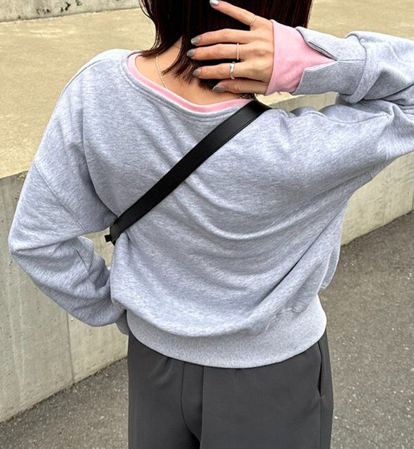  「【インフルエンサー@asamin企画】レイヤード風スウェット」|Tシャツ・カットソー|