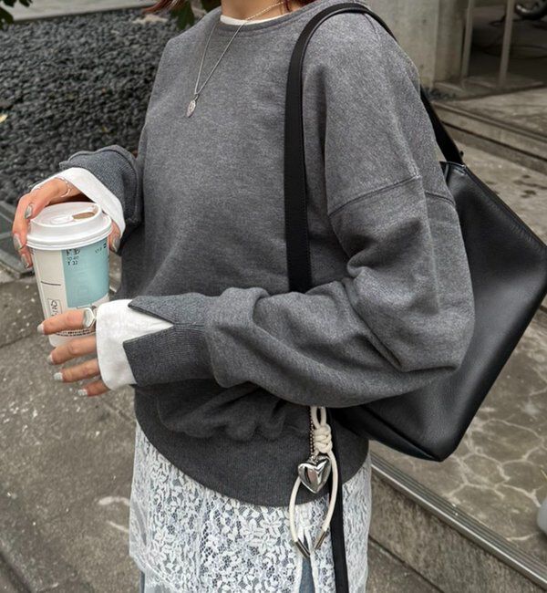  「【インフルエンサー@asamin企画】レイヤード風スウェット」|Tシャツ・カットソー|