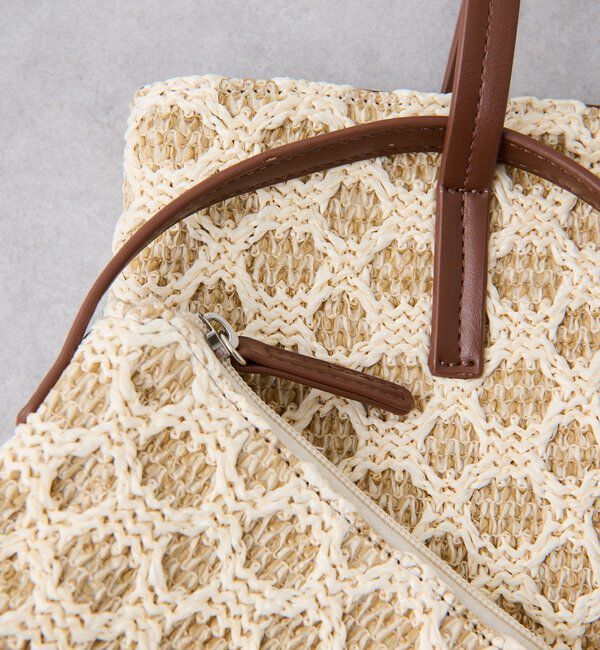  「【PAPILLONNER/パピヨネ】ラフィアツインズバッグ」|トートバッグ|