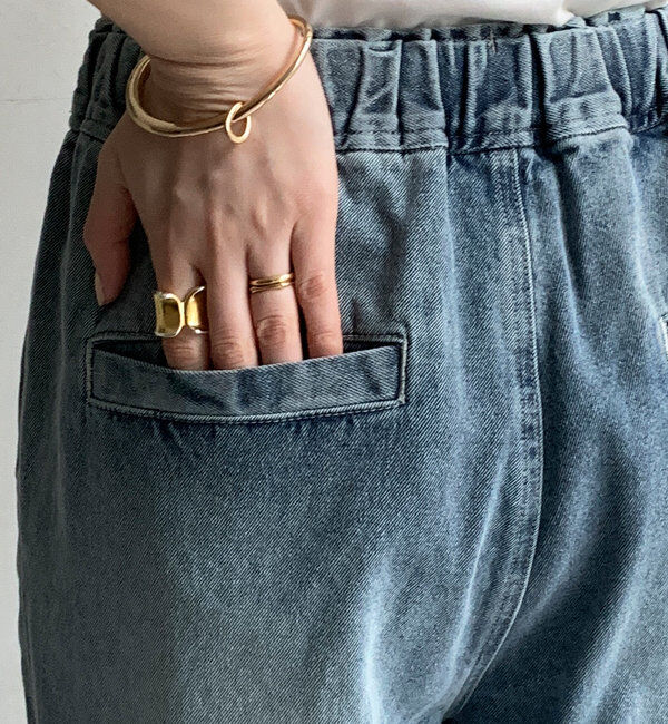  「デニムワイドイージーパンツ」|デニム|