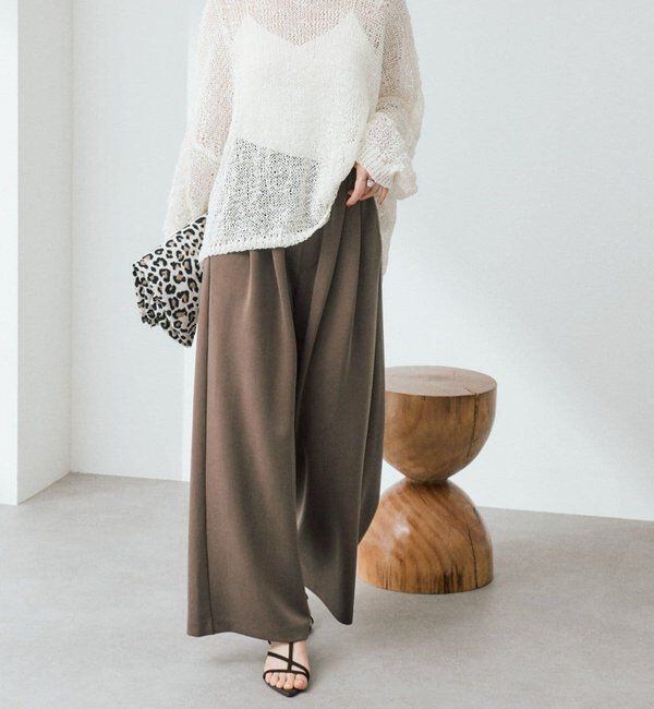  「予約【セットアップ着用可能/接触冷感機能付き】ドレーピーカットスラックス」|チノ|