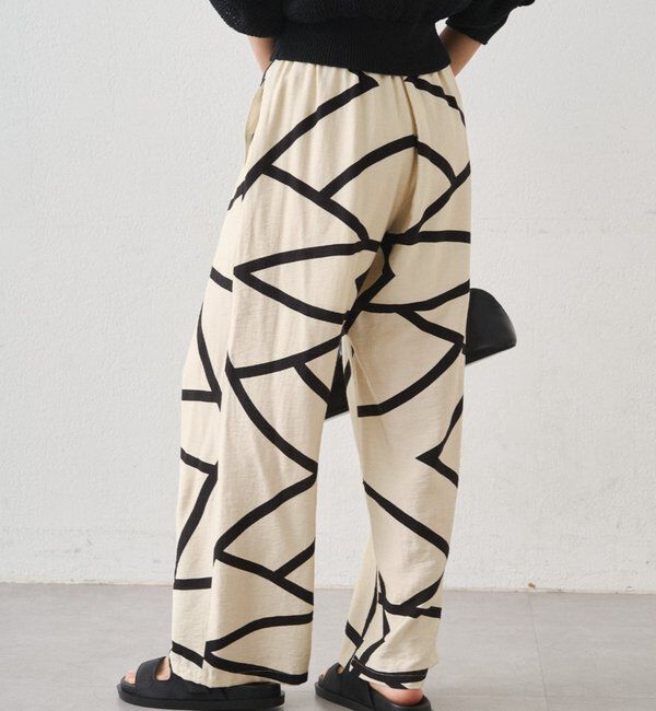  「ラインプリントイージーパンツ」|チノ|