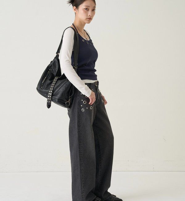  「【新色追加】2WAYドットスタッズリンプバッグ」|ショルダー・メッセンジャー|