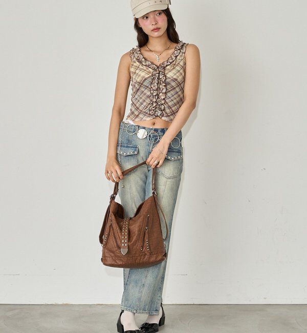  「【新色追加】2WAYドットスタッズリンプバッグ」|ショルダー・メッセンジャー|