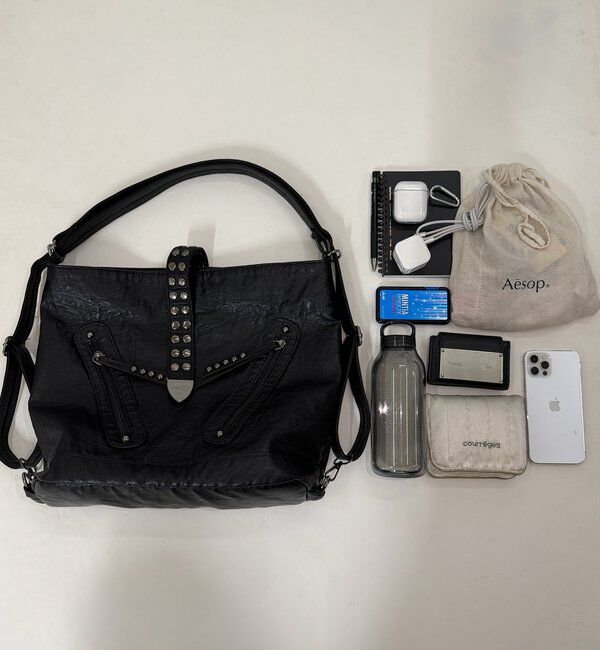  「【新色追加】2WAYドットスタッズリンプバッグ」|ショルダー・メッセンジャー|