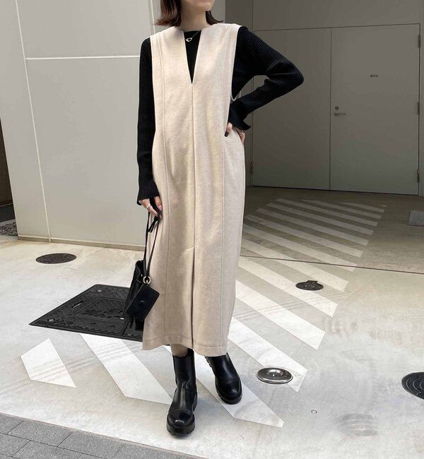  「ストレッチメルトンワンピース」|ワンピース|