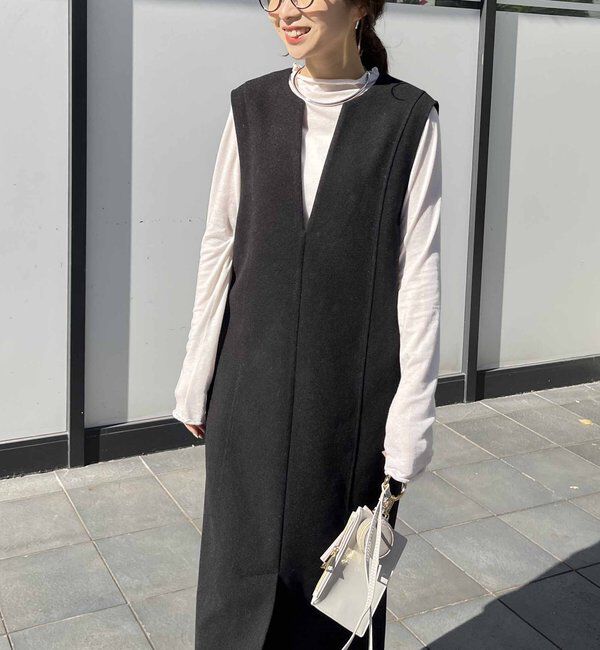  「ストレッチメルトンワンピース」|ワンピース|