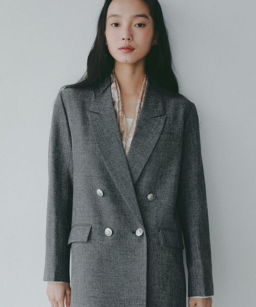 A part by 「【セットアップ着用可能】LNTテーラードジャケット」|テーラードジャケット|グレー