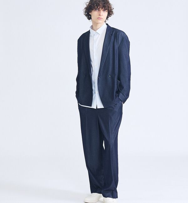 ABAHOUSE「【セットアップ対応】デニムライクツイル ダブルジャケット」|その他|