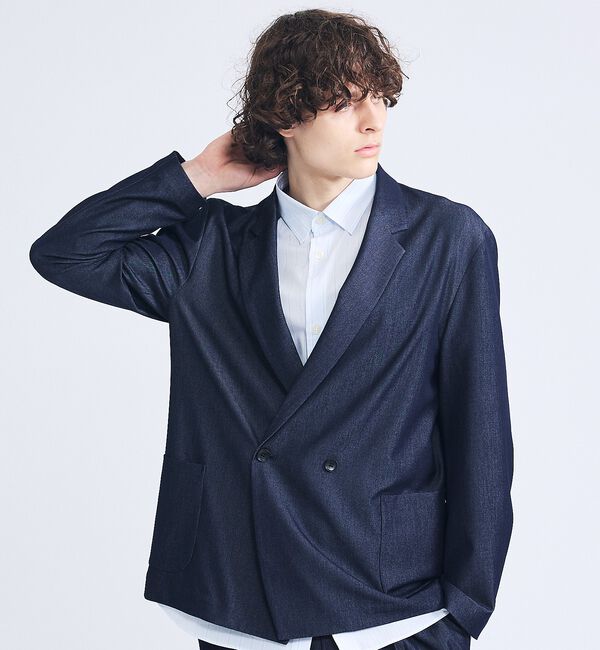 ABAHOUSE「【セットアップ対応】デニムライクツイル ダブルジャケット」|その他|
