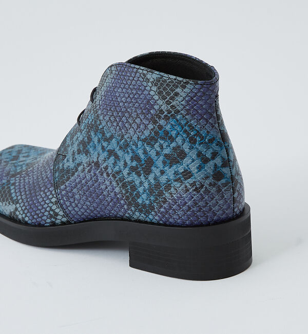 alfredoBANNISTER「オブリーク パイソン チャッカ ブーツ」|ショートブーツ|