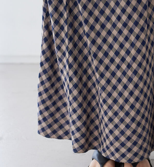 Rouge vif「リネンギンガムスカート」|スカート|