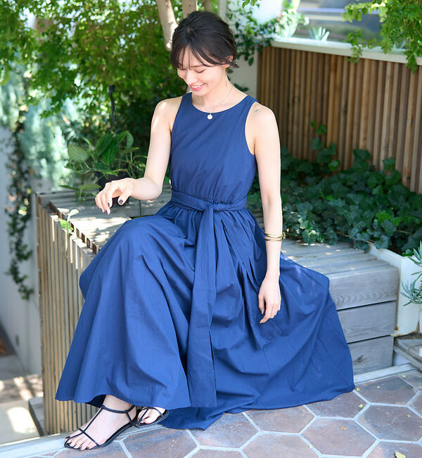 Rouge vif「【一部店舗限定】コットンローンノースリーブリボンワンピース」|ワンピース|