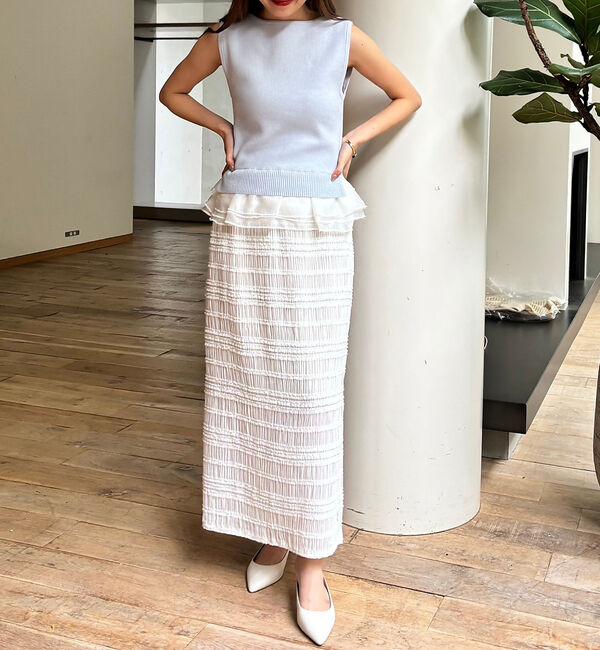 Rouge vif「【一部店舗限定】シャーリングタイトスカート」|スカート|