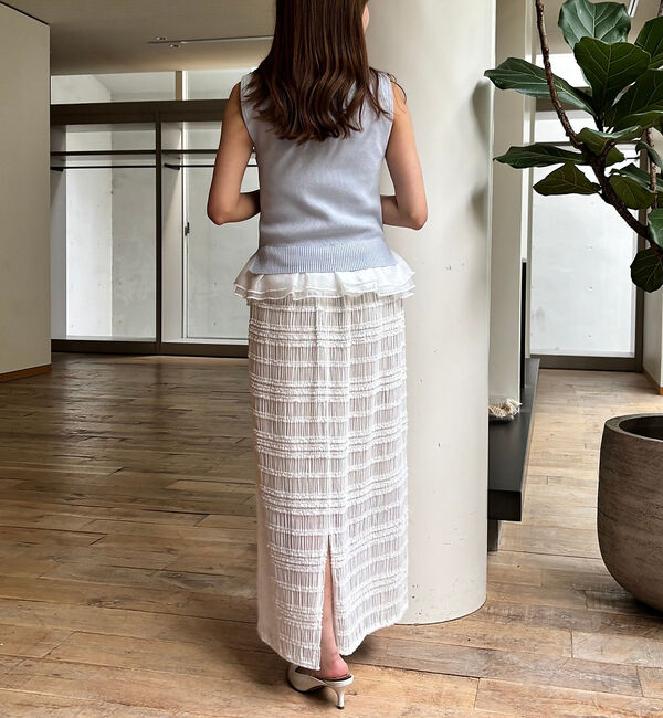 Rouge vif「【一部店舗限定】シャーリングタイトスカート」|スカート|