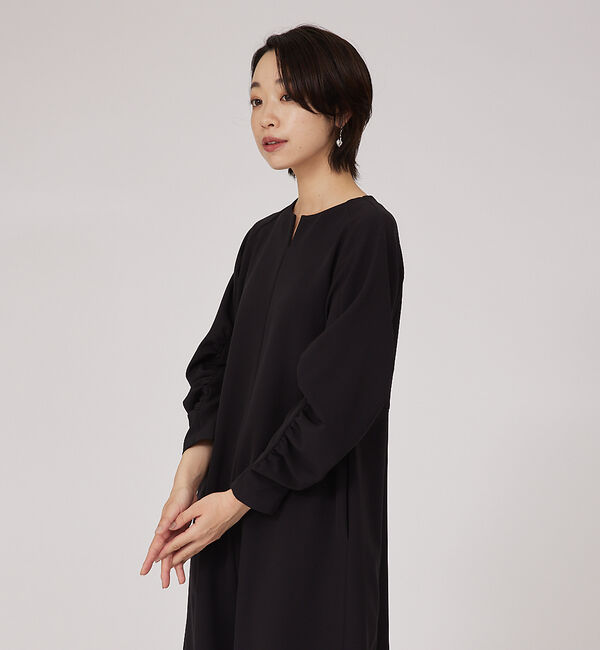 qualite「ギャザースリーブワンピース」|ワンピース|