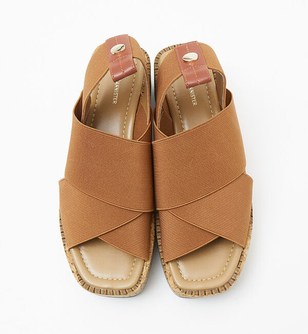 AU BANNISTER「エラスティッククロスウェッジサンダル」|サンダル|