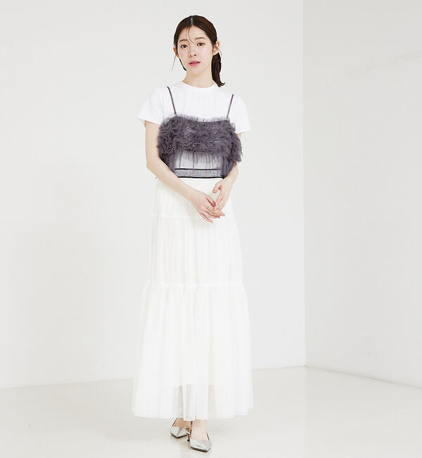 SELFIST「チュールティアードスカート」|スカート|