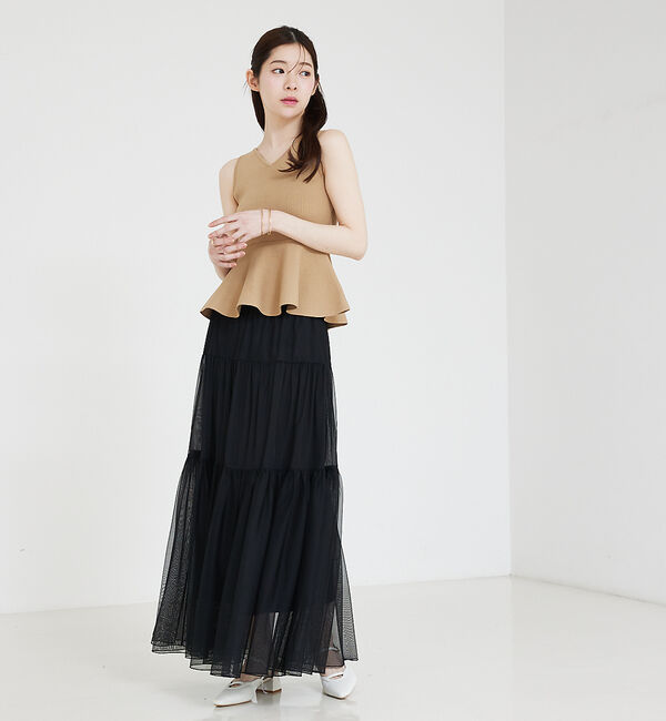 SELFIST「チュールティアードスカート」|スカート|