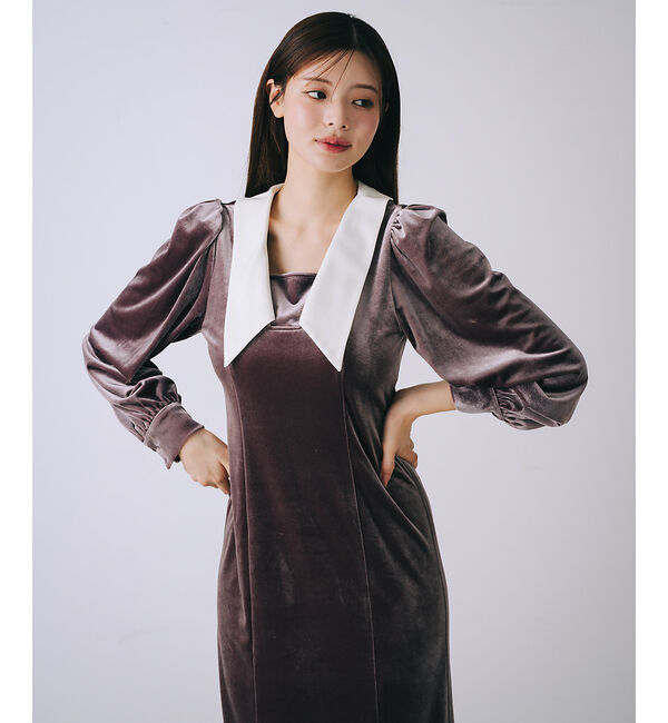 SELFIST「2wayベロアマーメイドワンピース」|ワンピース|