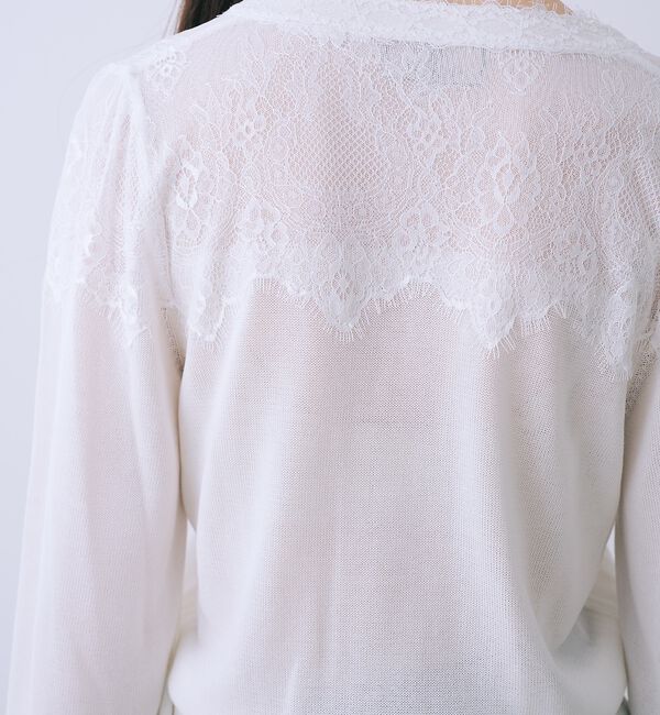SELFIST「レースショルダーニットカーディガン」|カーディガン|