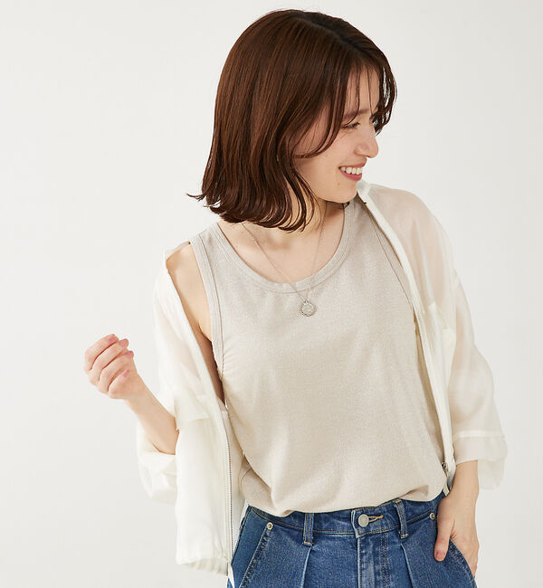 abahouse mavie「ラメタンクトップ」|キャミソール|