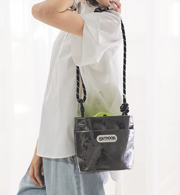 abahouse mavie「【OUTDOOR】 Tyvek x PVC Bucket」|ショルダー・メッセンジャー|ブラック