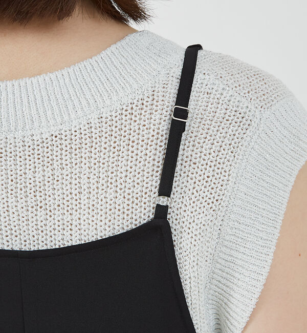 abahouse mavie「【大人のいちまんワンピ】クールタッチサテンキャミジャンスカ」|ジャンパースカート|