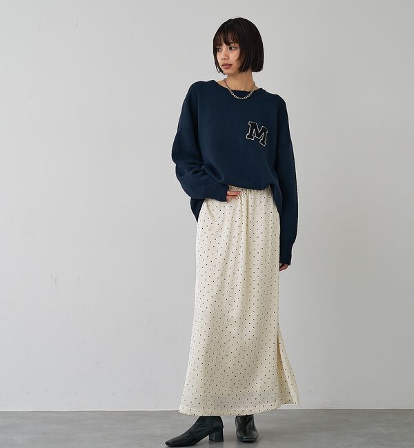 abahouse mavie「ドットマーメイドスカート」|スカート|