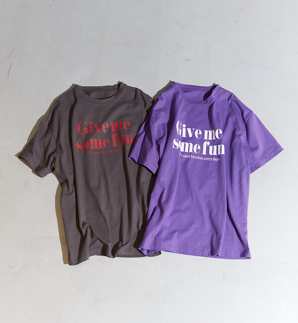 NOMINE「オリジナルロゴプリントTシャツ」|Tシャツ・カットソー|パープル